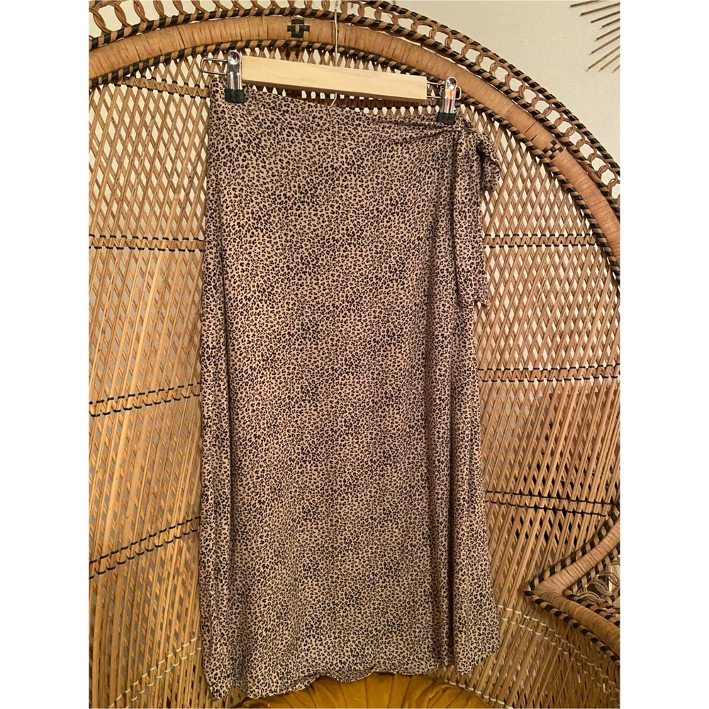 Leopard wrap skirt